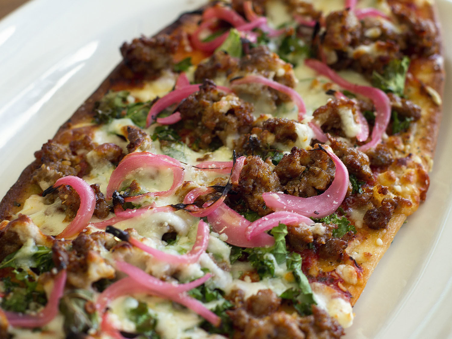 Chorizo and Pickled Onion Flatbread by The Clubhouse Experience